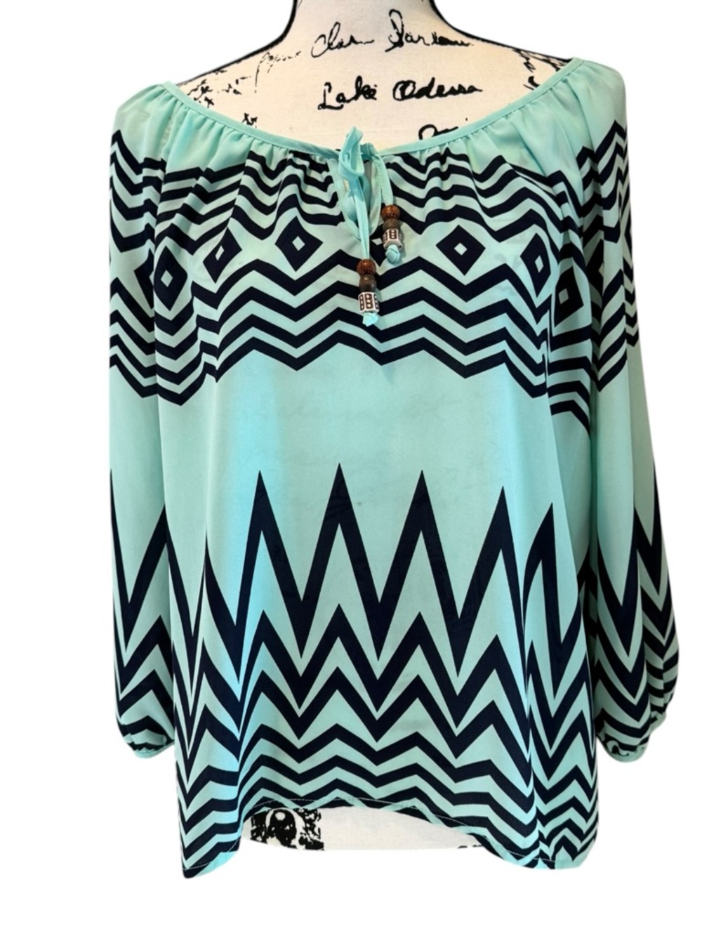 Rewind Women’s Boho Popover Tropical Top Sz XL